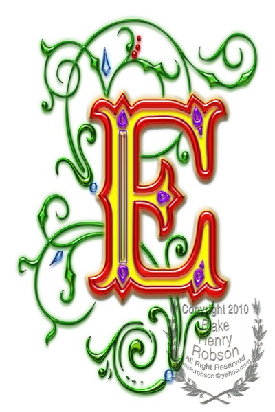 Letter E Alphabet Vines