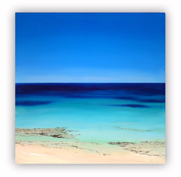 Aqua Sands Original Oil Painting