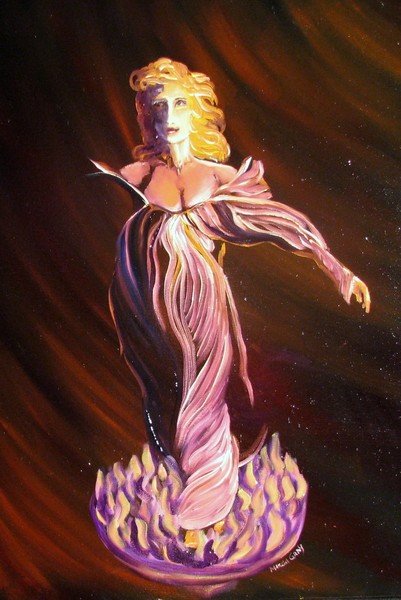 Swirl Woman, Oil Painting,