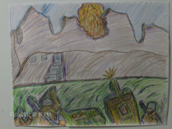soilders on verg in iraq