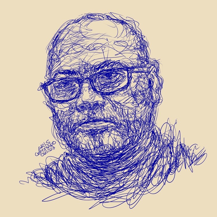 Scribble Art Portrait - DADDY