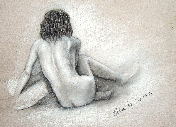 Nude from the back