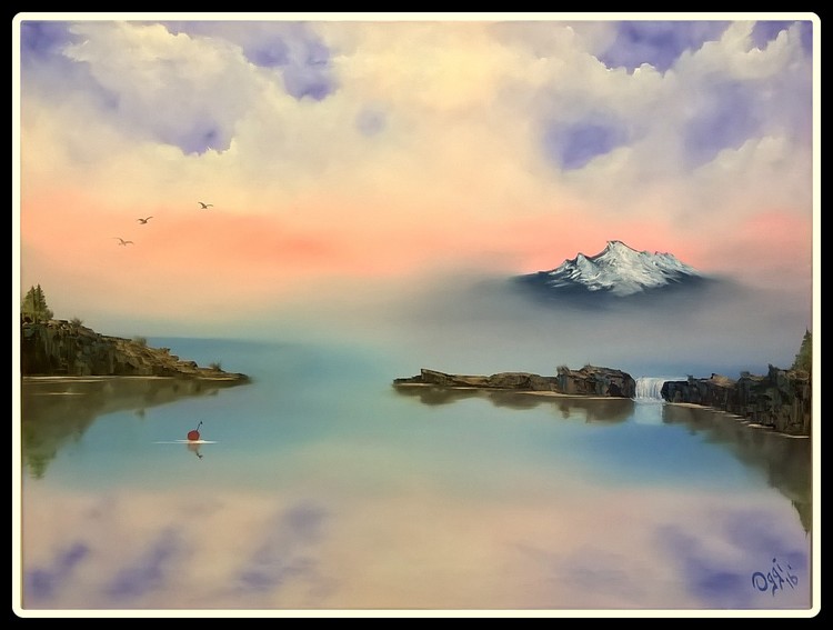 The stillness of the mountains