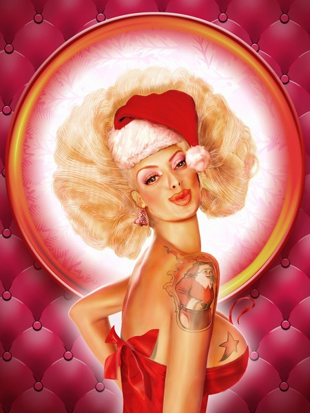 Santa Pin up