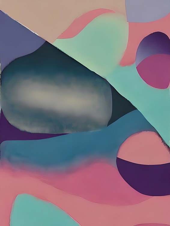Muted tones abstract shapes