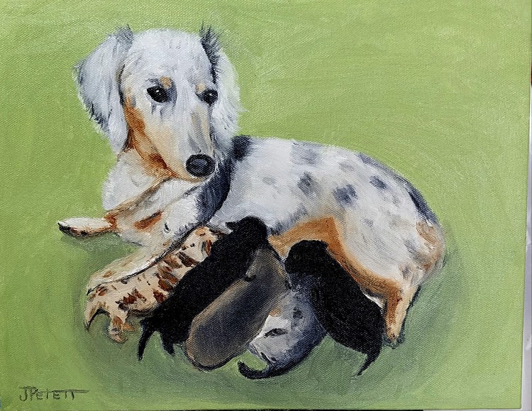 Mama Hot Dog and Her Pups