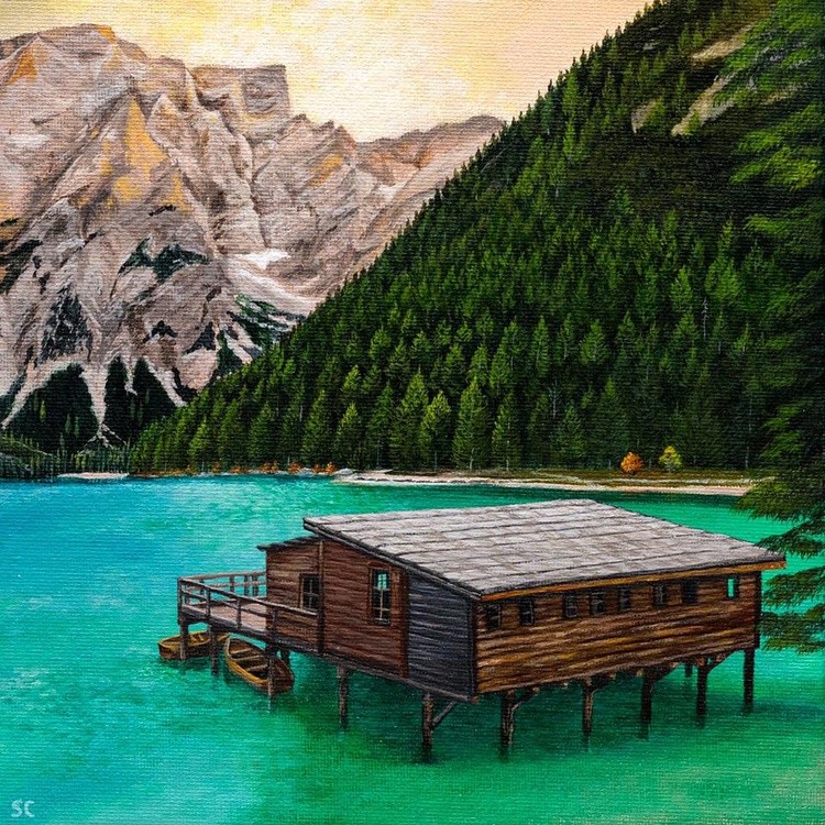 Boathouse on Lake Braies
