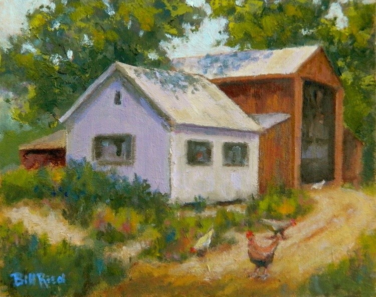 Road to the Barn - oil  8 x10