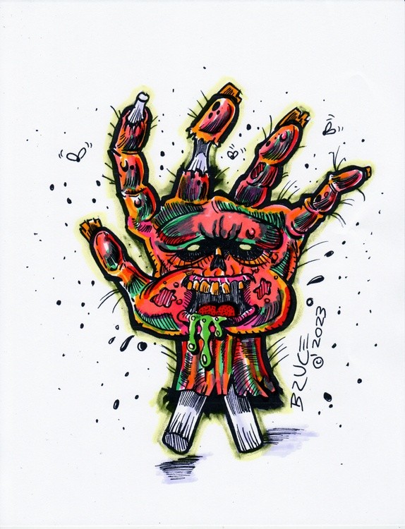Zombified Hand in color!!!!!