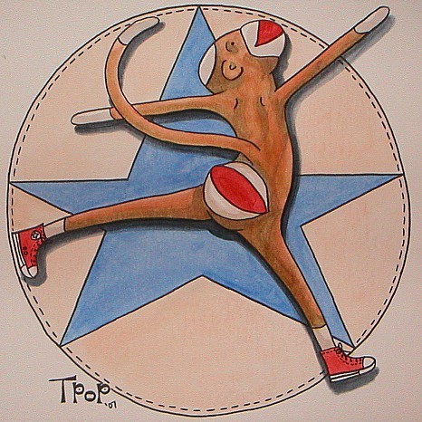 Star Monkey - with high top sneakers!