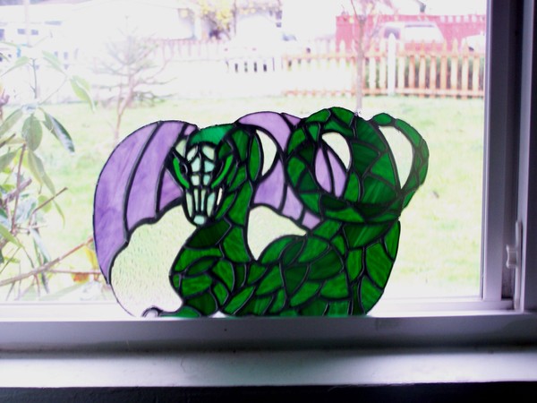 The Wee Green Dragon Suncatcher