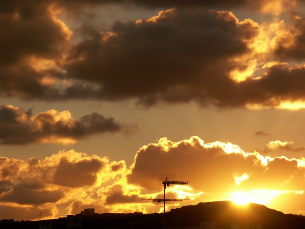 sunset over Bugibba