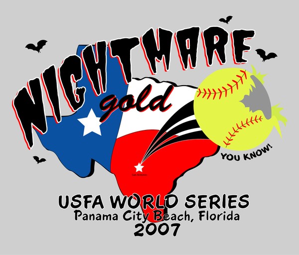Nightmare Softball Shirt Design