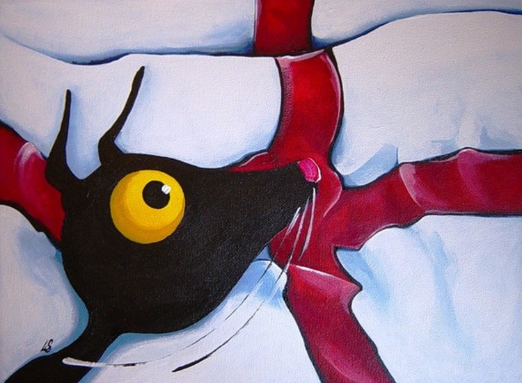 Stressie Cat and the Flag of England