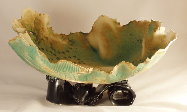 Copper Pitna Bowl with funkey legs
