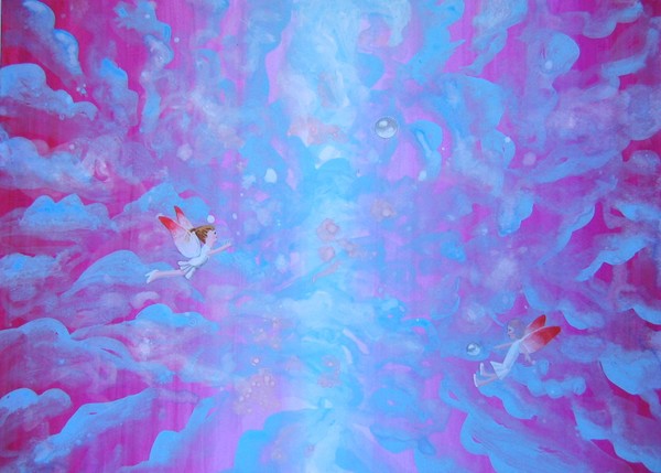 2 Fairies in the pink/blue light spectrum