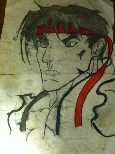 a better look at my drawing of ryu
