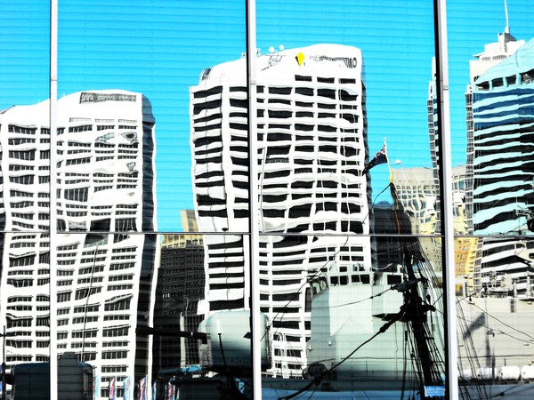 Mirror of Sydney skyline