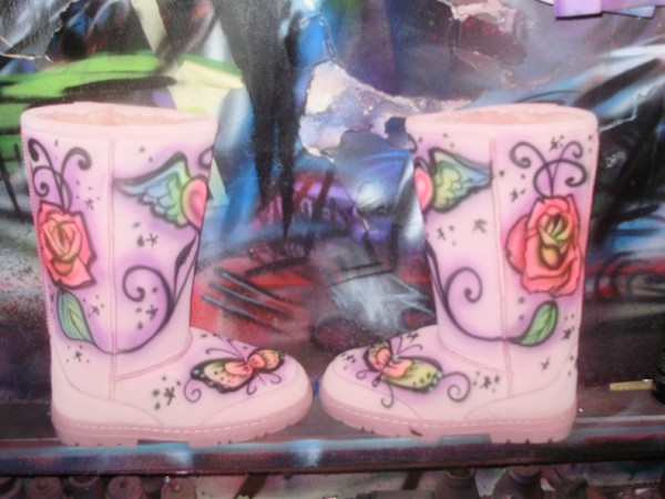 airbrushed UGGS