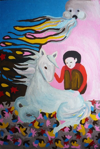 child with horse