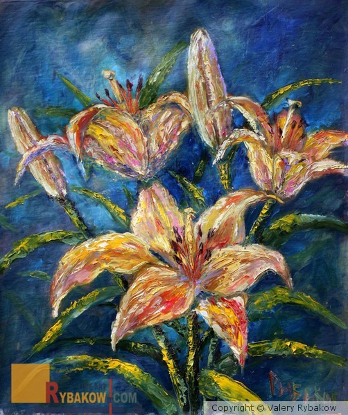 Painting Bouquet of flowers near the studio.