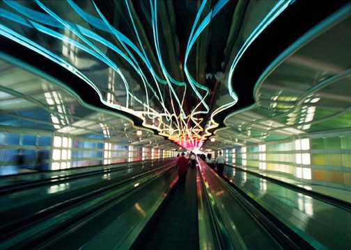 Airport tunnel lights