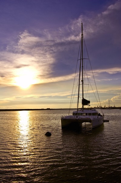 Sunset by the Yacht