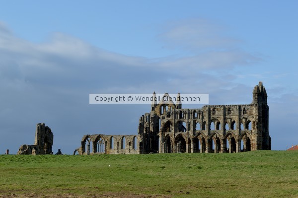 Whitby Abbey ruins in England