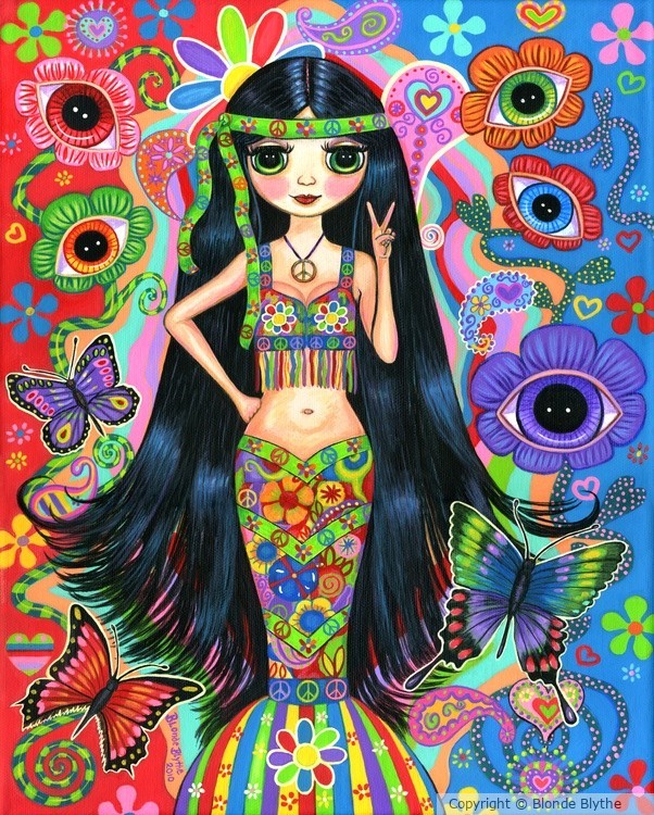 Hippie Girl Mermaid