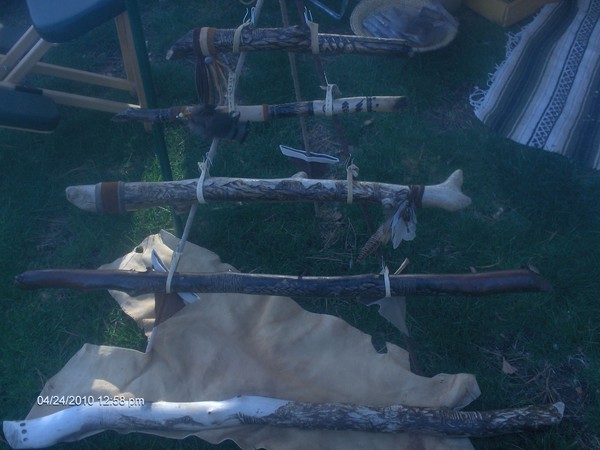 wood burned walking sticks