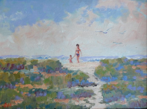 Day At Western Beach  SOLD