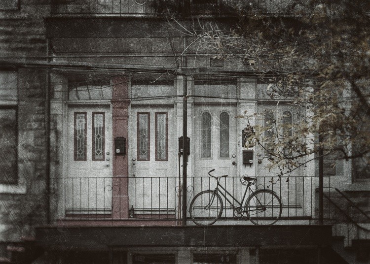 Montreal Bicycle Balcony No 3 Old Film Version