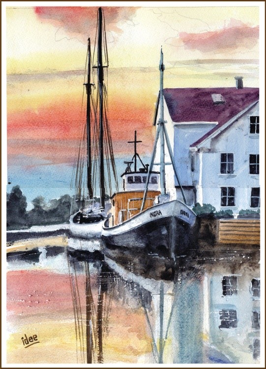 Calm at sunset