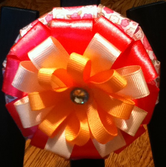 Springtime Flower 4 Layer Bow