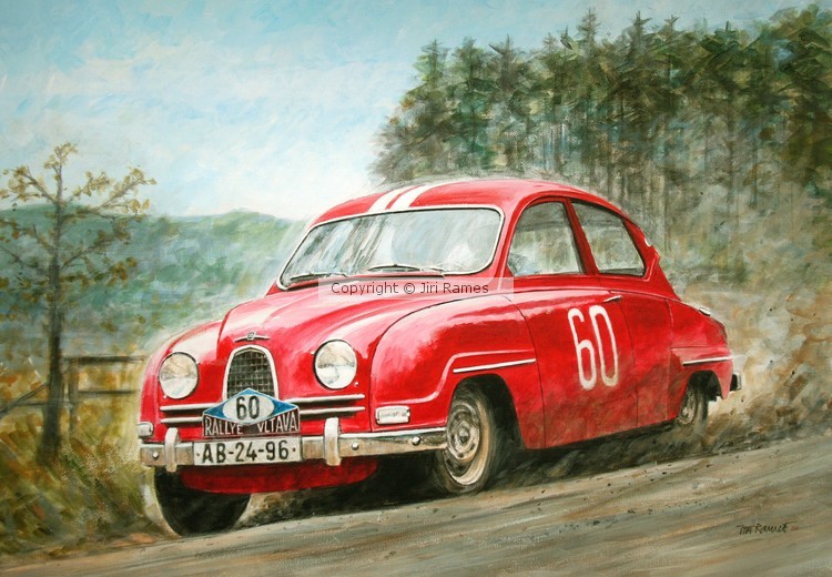 Saab 96 driven by Theodor Pištek