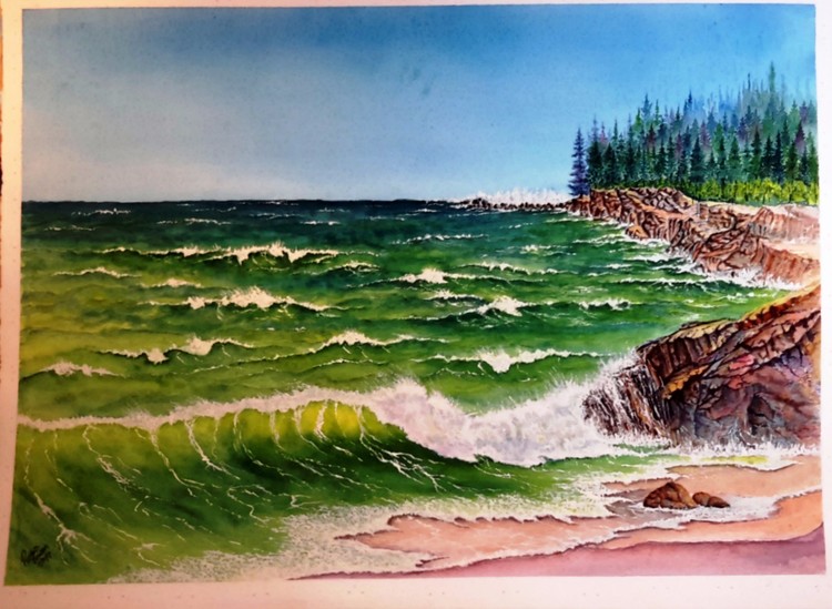 Ocean waves rocks ver 2