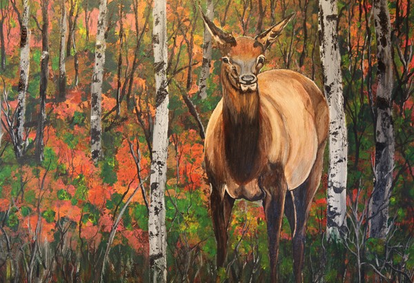 An Autumn        Beauty       18 x 14 Acrylic