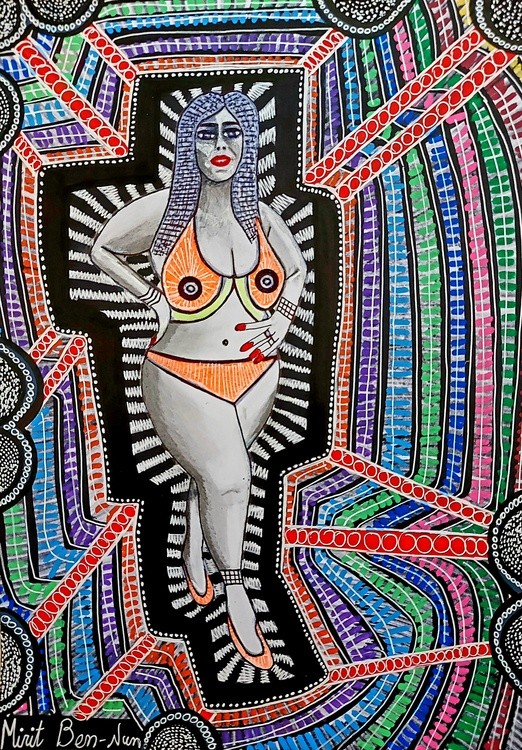 Art israel abstract colorful paintings modern artist Mirit Ben-Nun