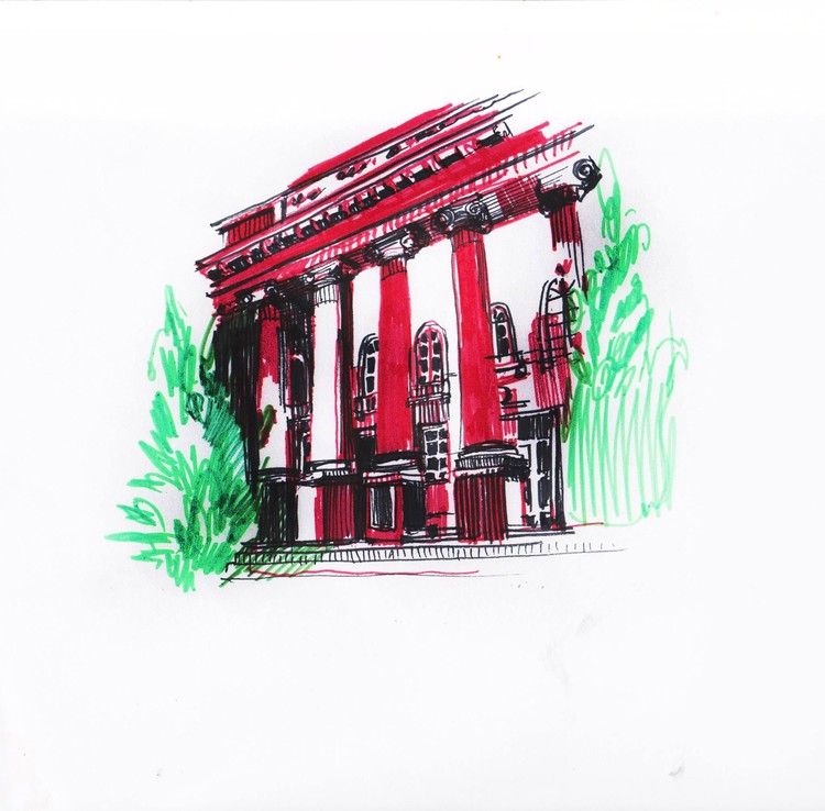 Red University Building detail2015