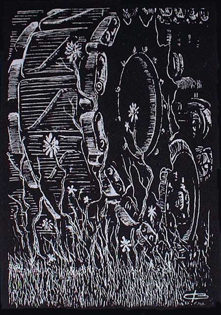 Nothing Lasts Forever (woodcut print)