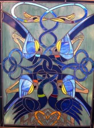 Celtic Heron WIndow