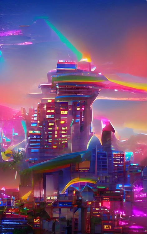 Rainbow City Sunrise 