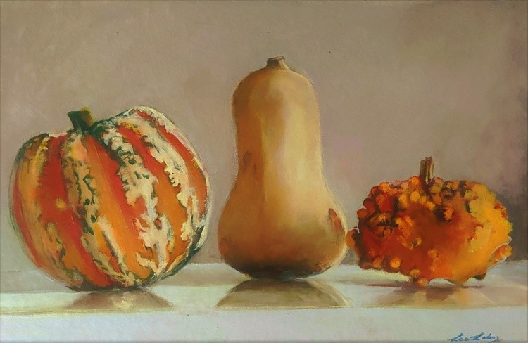 Three pumpkins