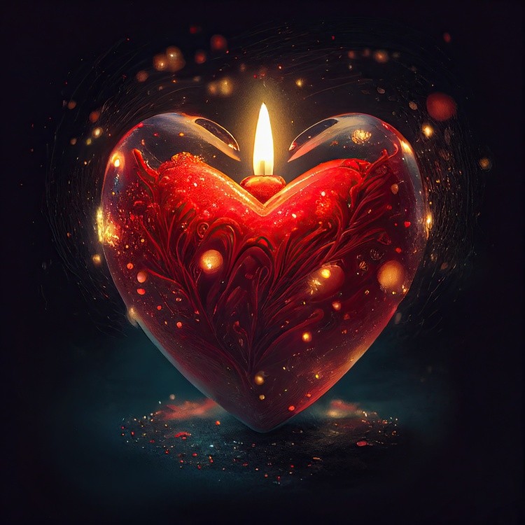 Heart canlde 04