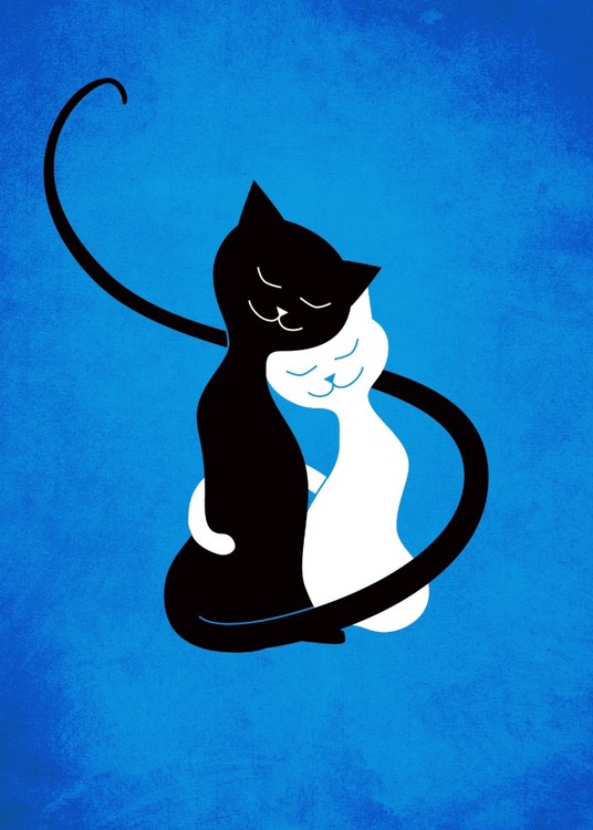 Cats In Love (blue)