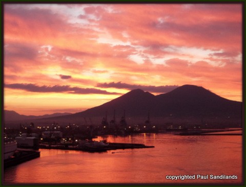 Vesuvius over naples
