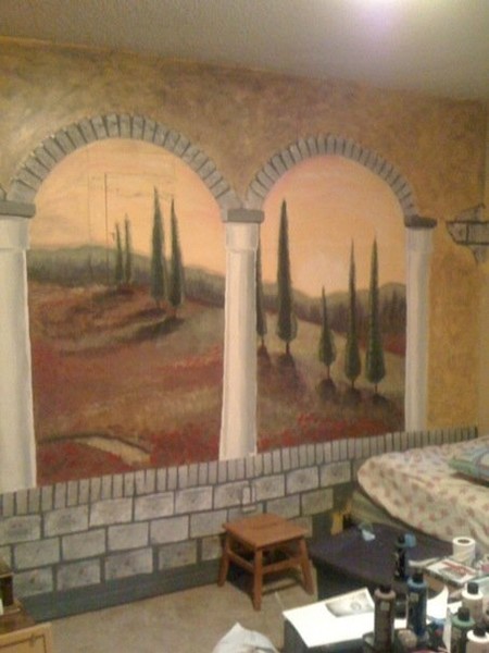 Tuscan Bedroom Mural 1