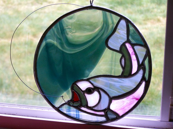 Hooked Salmon Suncatcher