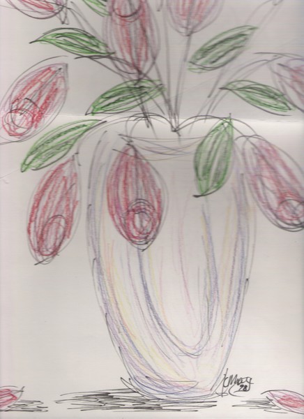 Vase of roses