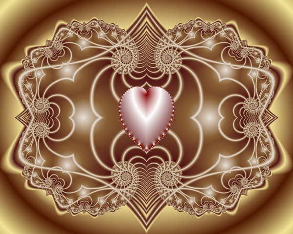 Gold Filigre Heart